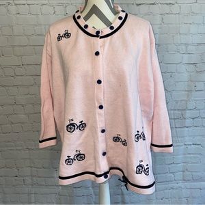 Storybook Knits “Summer Ride”  Cardigan Sweater Cottagecore Beaded SZ 3XL